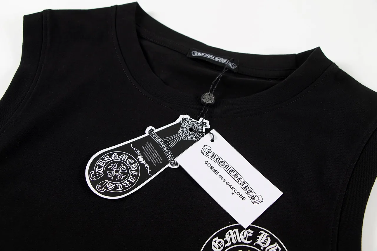P150 Chrome Hearts Chrome Hearts Rainbow Horseshoe Print Tank Top T-Shirt Size: SMLXL Color: Black